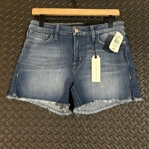 NWT Sanctuary‎ Denim Mia Wash Blue Raw Hem Jean Shorts Women's Size 28